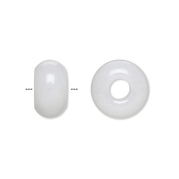 Snow quartz 1pkg2, rondelle bead natural B grade, 14x8mm Dione® image number 0