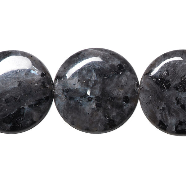Blue labradorite 1pkg1, flat round bead natural B- grade, 15.5-16 inch 20mm image number 0