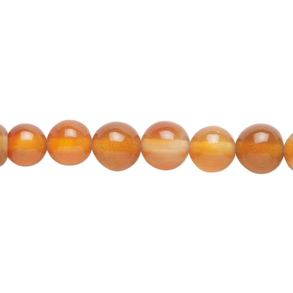 Red agate 1pkg1, round bead 15 inch 7-8mm image number 0
