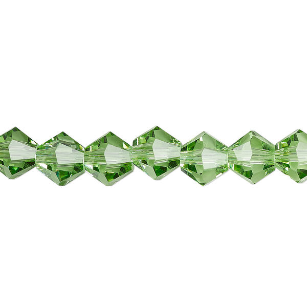Bead 1pk transparent lime green, Celestial Crystal® 8mm bicone 15.5-16 inch image number 0
