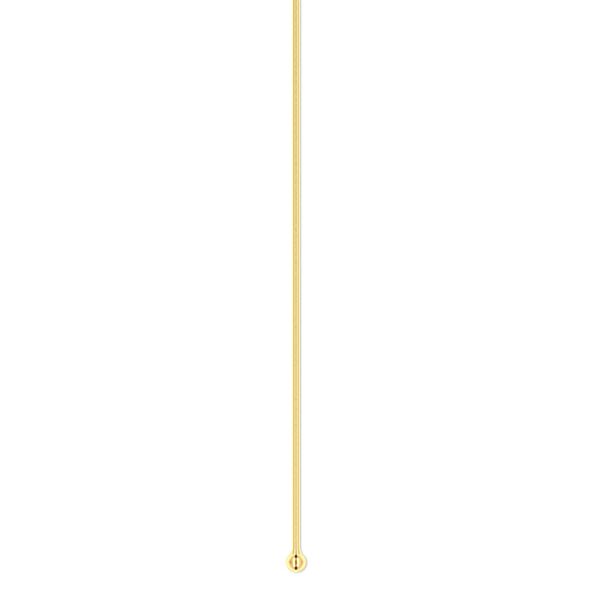 Head pin, gold-plated brass, 2 inches with 1.5mm ball, 23 gauge. Sold per pkg of 10. image number 0
