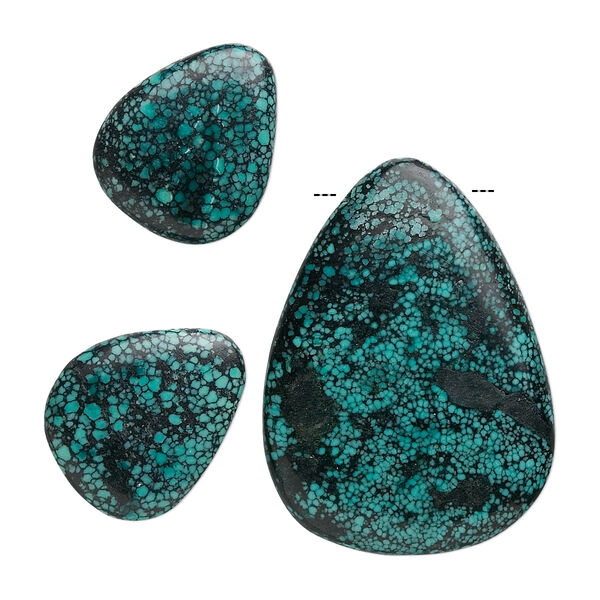 Turquoise 1pkg3, teardrop focal 20x16mm / 36x26mm image number 0