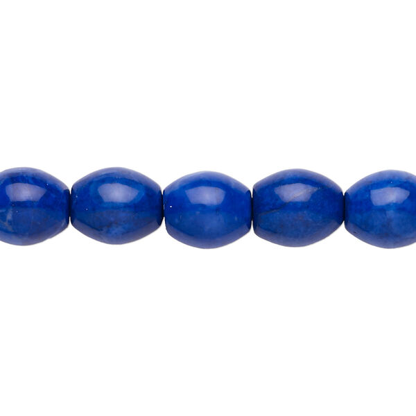 Howlite 1pkg1, oval bead 15.5-16 inch 10x8mm image number 0