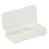 Organizer, Dot Box™, plastic, clear, 2-1/2 x 1-1/4 x 1/2 inch rectangle with pop-up lid. Sold per pkg of 4. image number 1