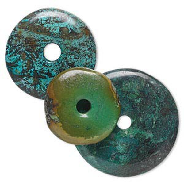 Turquoise 1pkg3, donut focal C grade, 35-60mm image number 0
