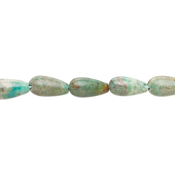 Turquoise 1pkg1, teardrop bead 15.5-16 inch 9x5mm-10x5mm image number 0