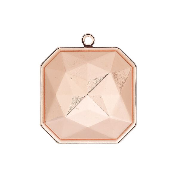 Drop, Almost Instant Jewelry®, copper-plated brass, 25mm square with 23mm square setting. Sold per pkg of 2. image number 0