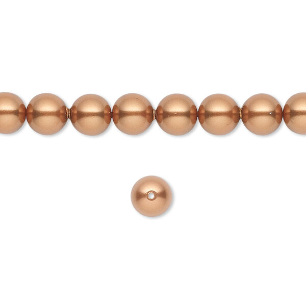 Pearl 500pk copper, Swarovski® 6mm round 5810 image number 0