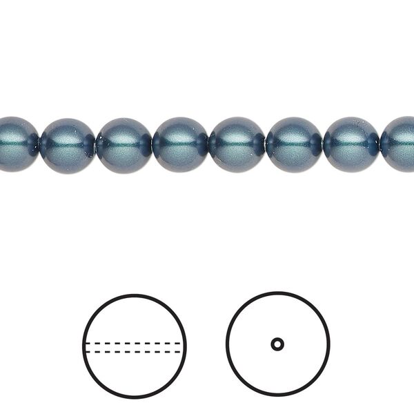 Pearl 500pk iridescent Tahitian look, Swarovski® 6mm round 5810 image number 0