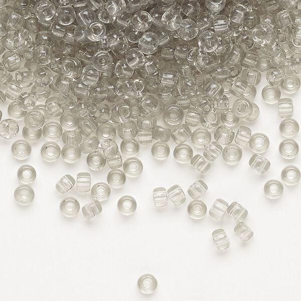 Seed bead, Miyuki, glass, pkg/50g, #8 rocaille, transparent taupe (RR-2412). image number 0