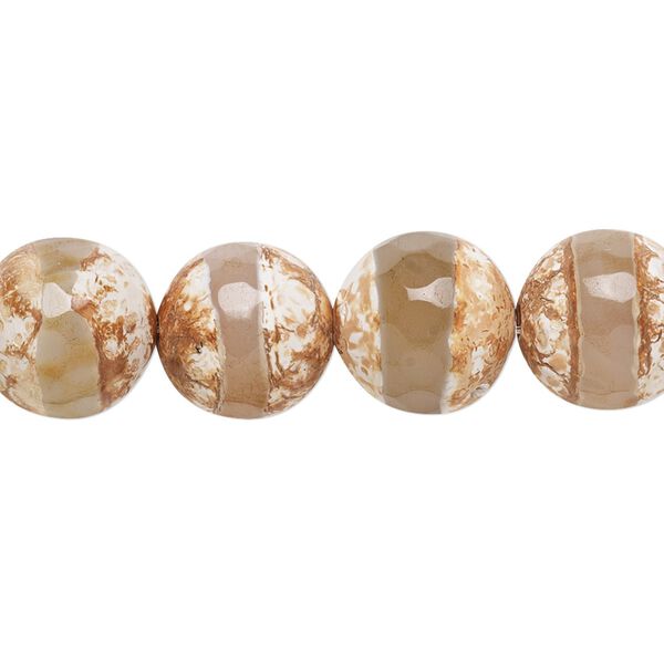 Agate 1pkg1, faceted round bead 8 inch 12mm image number 0