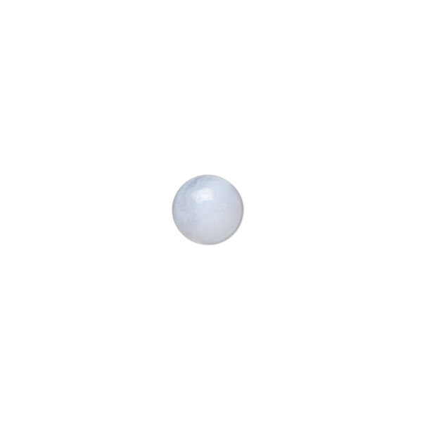 Blue lace agate 1pkg10, calibrated round cab natural B grade, 6mm image number 0