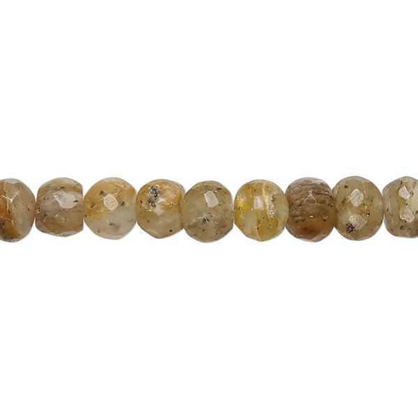 Moss golden beryl 1pkg1, hand-cut faceted rondelle bead 14 inch 5x3mm-7x5mm image number 0