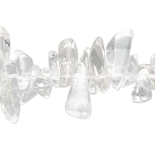 Quartz crystal 1pkg1, top-drilled Hawaiian chip bead natural 36 inch extra-large image number 0