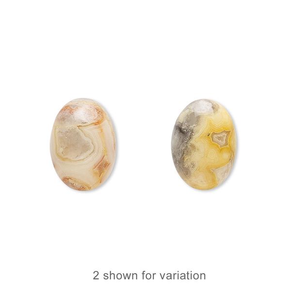 Crazy lace agate 1pkg2, calibrated oval cab natural 14x10mm image number 0