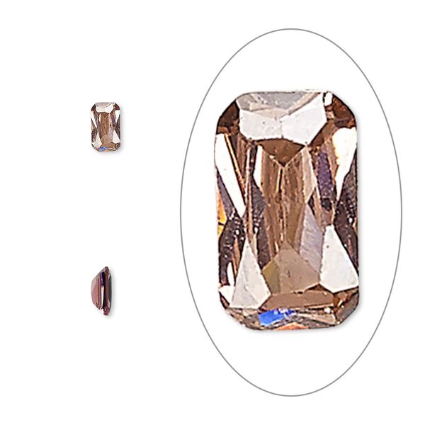 Gem, cubic zirconia, alexandrite purple, 5x3mm faceted emerald-cut, Mohs hardness 8-1/2. Sold per pkg of 5. image number 0