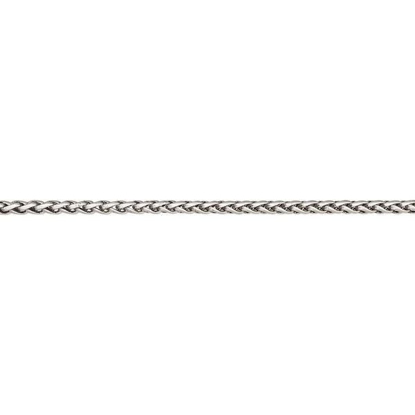 Chain, antique silver-plated brass, 3.2mm ponytail. Sold per pkg of 5 feet. image number 0