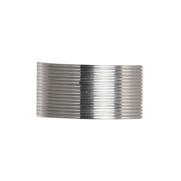 Wire, Beadalon®, stainless steel, 3/4 hard, half-round, 20 gauge. Sold per pkg of 9 meters. image number 0