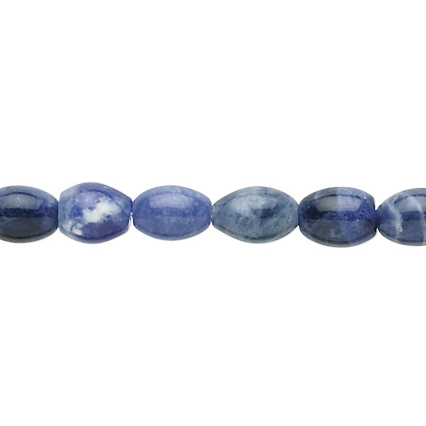Sodalite 1pkg1, oval bead natural 15.5-16 inch 8x6mm image number 0