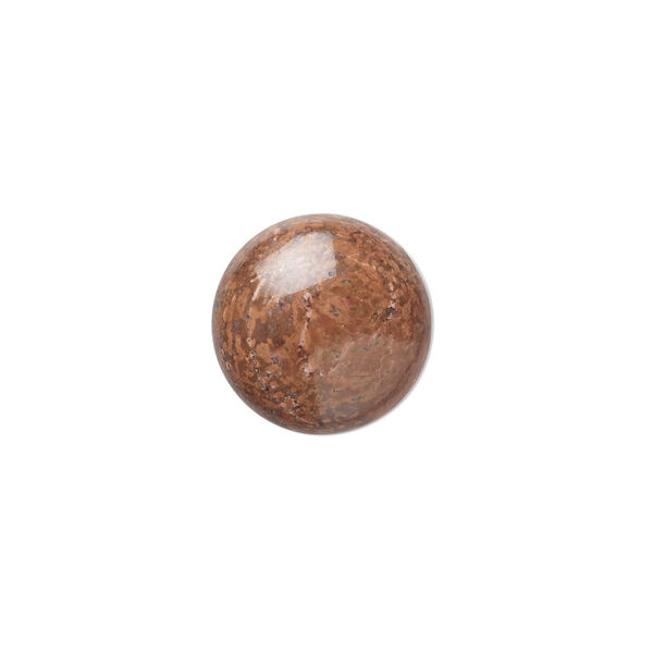 Brown chrysanthemum stone 1pkg2, calibrated round cab natural 16mm image number 0