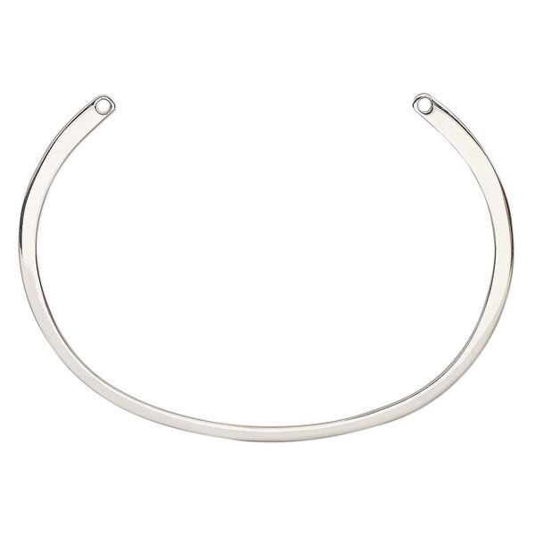 Bracelet, cuff, stainless steel, 2mm wide with 2 holes, adjustable from 6-7 inches. Sold individually. image number 0