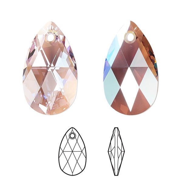 Drop 1pk light amethyst shimmer, Crystal Passions® 22x13mm pendant pear 6106 image number 0