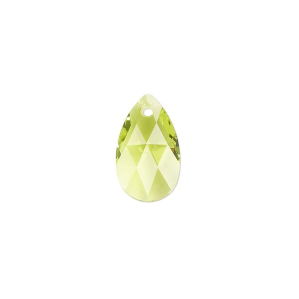 Drop 144pk citrus green, Swarovski® 16x9mm pendant pear 6106 image number 0
