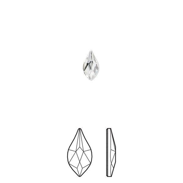 Flat back 48pk crystal foil back, Crystal Passions® 7.5x4mm flame 2205 image number 0