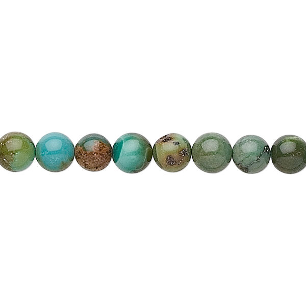 Turquoise 1pkg1, round bead C grade, 15.5-16 inch 6mm image number 0