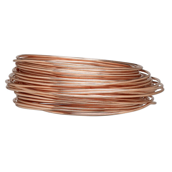 Wire, Wrapit®, bright copper, dead-soft, round, 16 gauge. Sold per 0.25-pound coil, approximately 30 feet. image number 0