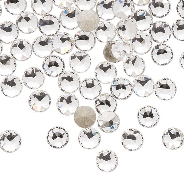 Round stone 72pk crystal clear foil back, Swarovski® 5.27-5.44mm light round SS24 1098 image number 0