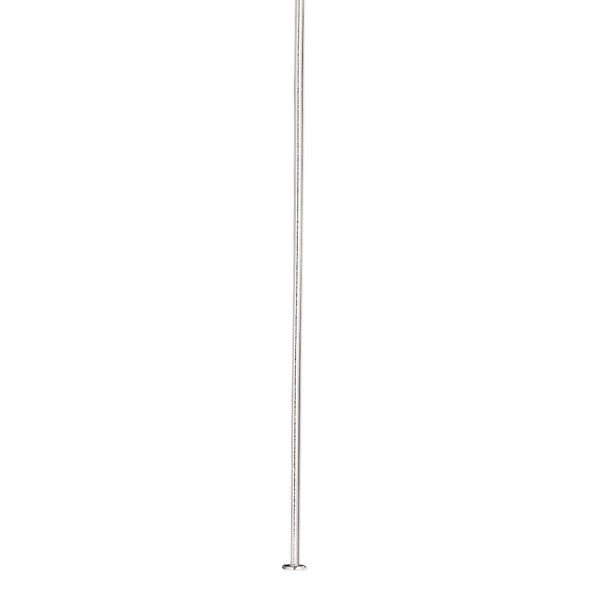 Head pin, sterling silver, 3 inches, 22 gauge. Sold per pkg of 10. image number 0