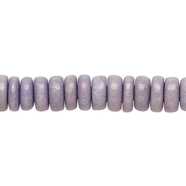 Bead, Taiwanese cheesewood (dyed / waxed), grey, 8x4mm rondelle. Sold per pkg of (2) 15-1/2" to 16" strands. image number 0