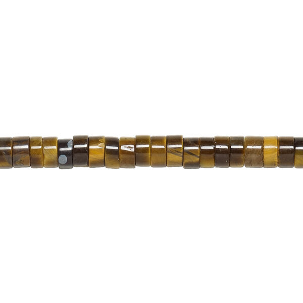 Tigereye 1pkg1, heishi bead natural 15.5-16 inch 4x2mm image number 0
