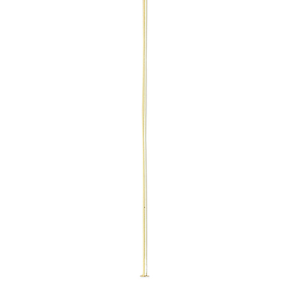 Head pin, gold-plated brass, 2 inches, 24 gauge. Sold per pkg of 500. image number 0