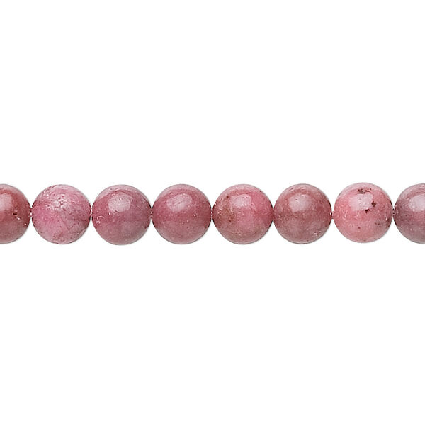 Rhodonite 1pkg1, round bead natural 15.5-16 inch 6mm image number 0