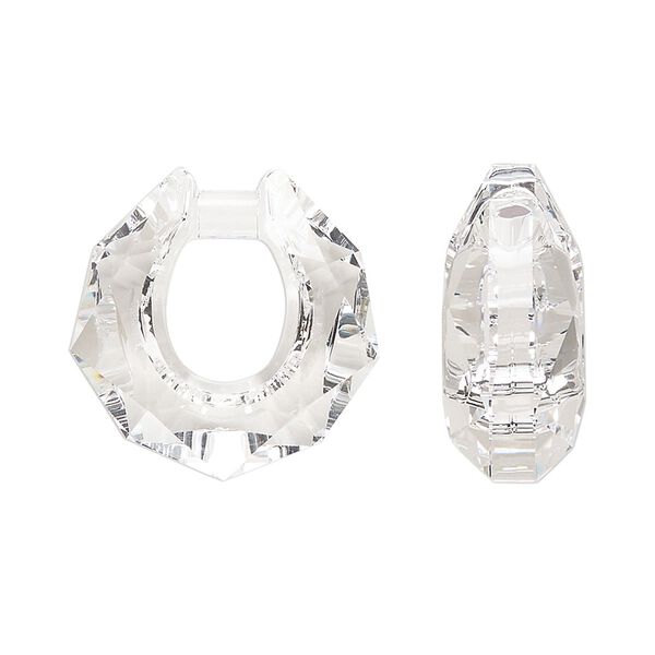 Embellishment, Vintage Crystal™, crystal clear, 21mm horseshoe fancy stone (4893). Sold per pkg of 2. image number 0