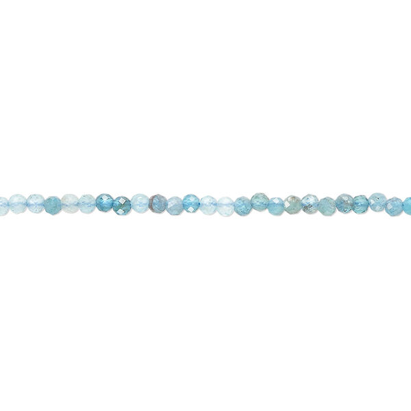 Apatite 1pkg1, hand-cut faceted round bead natural 12 inch 2mm image number 0