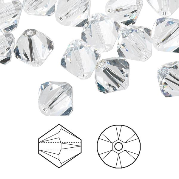 Bead 144pk crystal, Swarovski® 10mm XILION bicone 5328 image number 0