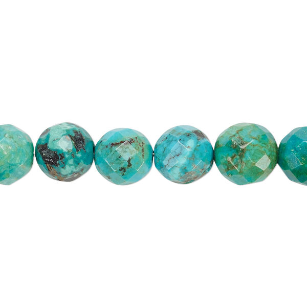 Turquoise 1pkg1, faceted round bead 15.5-16 inch 8mm image number 0