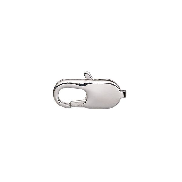 Clasp, lobster claw, stainless steel, 18x7mm oval. Sold per pkg of 2. image number 0