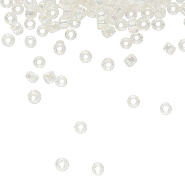 Seed bead, TOHO BEADS®, glass, pkg/250g, #8 round, translucent rainbow crystal clear (TR-08-161). image number 0