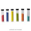 Vial, acrylic, clear and black, 4 x 3/4 inches with twist-off cap. Sold per pkg of 6. image number 0