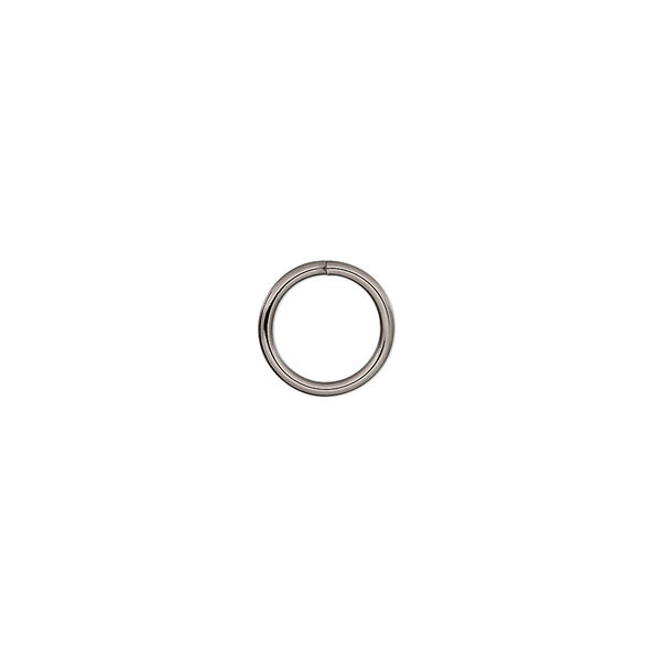 Jump ring, stainless steel, 9mm round, 7mm inside diameter, 18 gauge. Sold per pkg of 50. image number 0