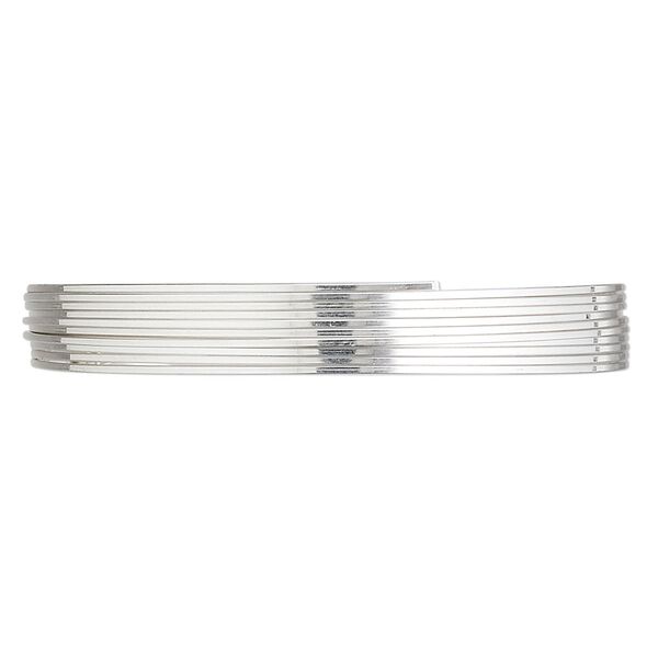 Wire, sterling silver, half-hard, square, 22 gauge. Sold per pkg of 5 feet. image number 0