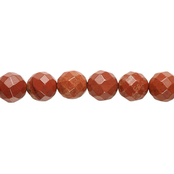 Red jasper 1pkg1, faceted round bead natural 15.5-16 inch 8mm image number 0