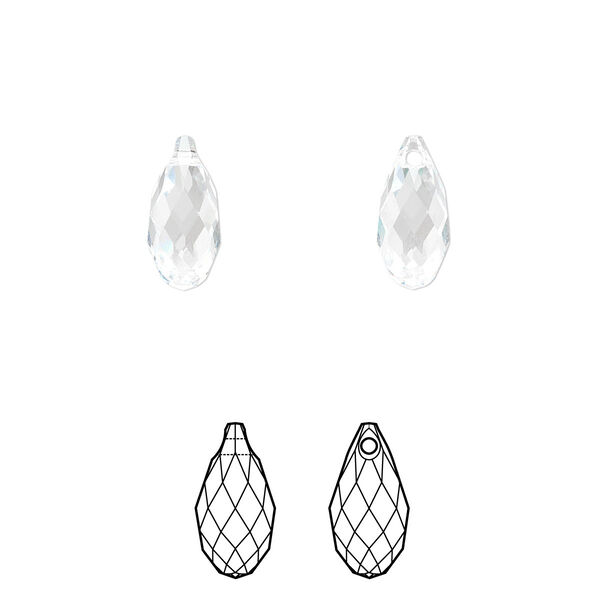 Briolette 24pk crystal, Crystal Passions® 11x5.5mm pendant drop 6010 image number 0