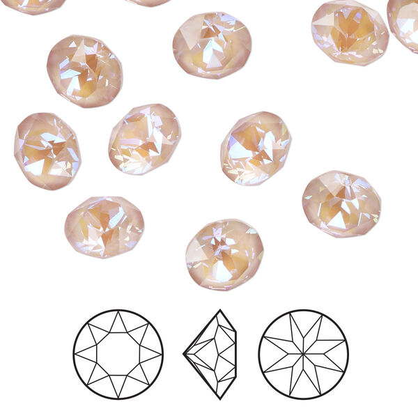 Chaton 48pk crystal dusty pink DeLite, Crystal Passions® 8.16-8.41mm round SS39 1088 image number 0
