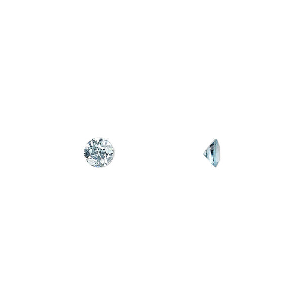 Gem, cubic zirconia, aqua blue, 4mm faceted round, Mohs hardness 8-1/2. Sold per pkg of 5. image number 0