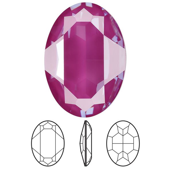 Fancy stone 1pk crystal orchid ignite LacquerPRO, Crystal Passions® 30x22mm oval 4127 image number 0